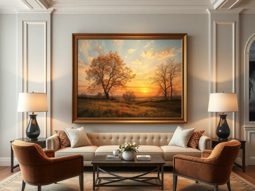 Why an original painting looks good in the interior Why an original painting looks good in the interiorфото